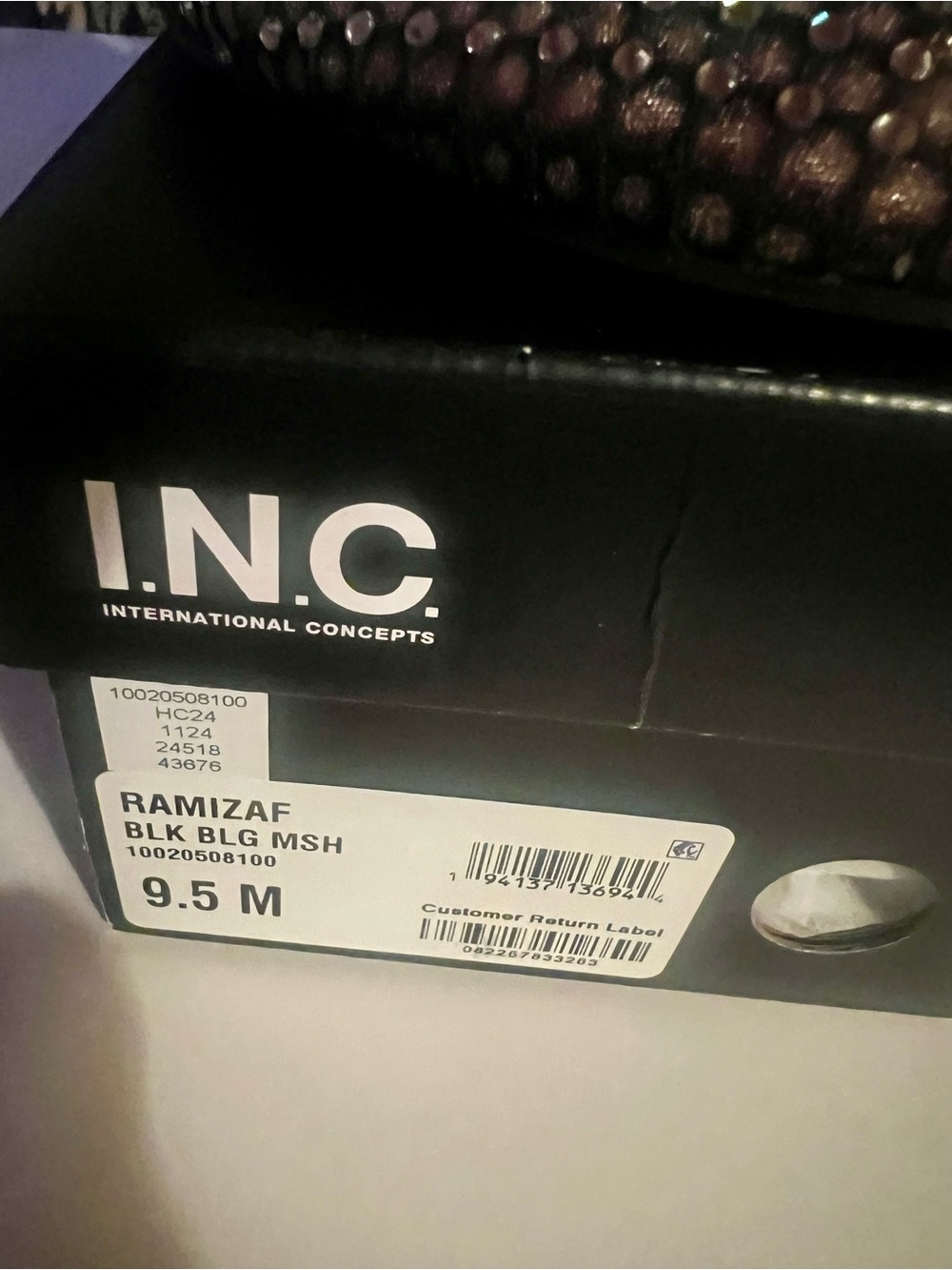 INC Black Mesh Ballet Flats Size 9.5 with Sparkles - Picture 8 of 9